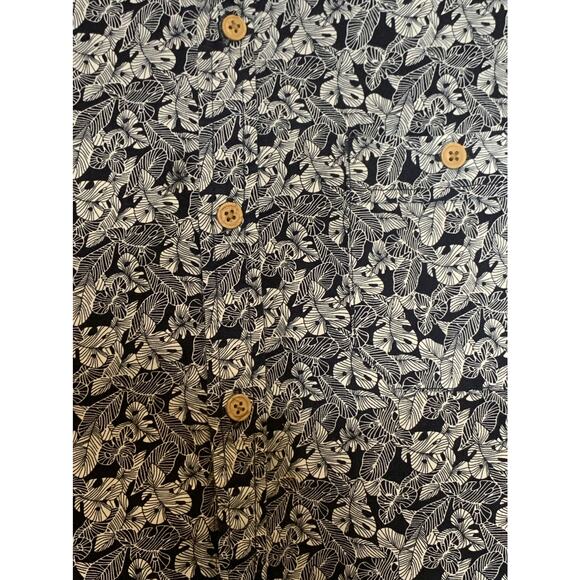 Colors Alexander Julian men short sleeves black palms print casual shirt size M - Picture 4 of 5